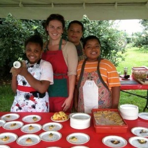 community-kitchen-peach-festival-2013.-Nyia-Jonathan-and-Robert-with-chef-allison-OBrien-300x300