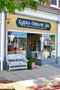 Store front of Karma Organic Spa