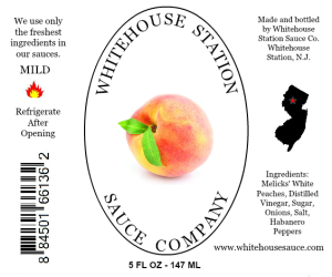 Peach-Habanero sauce label