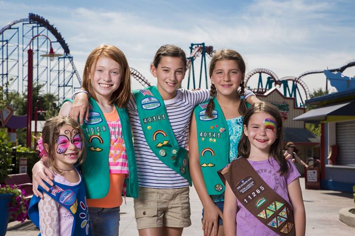 girl scout day at six flags
