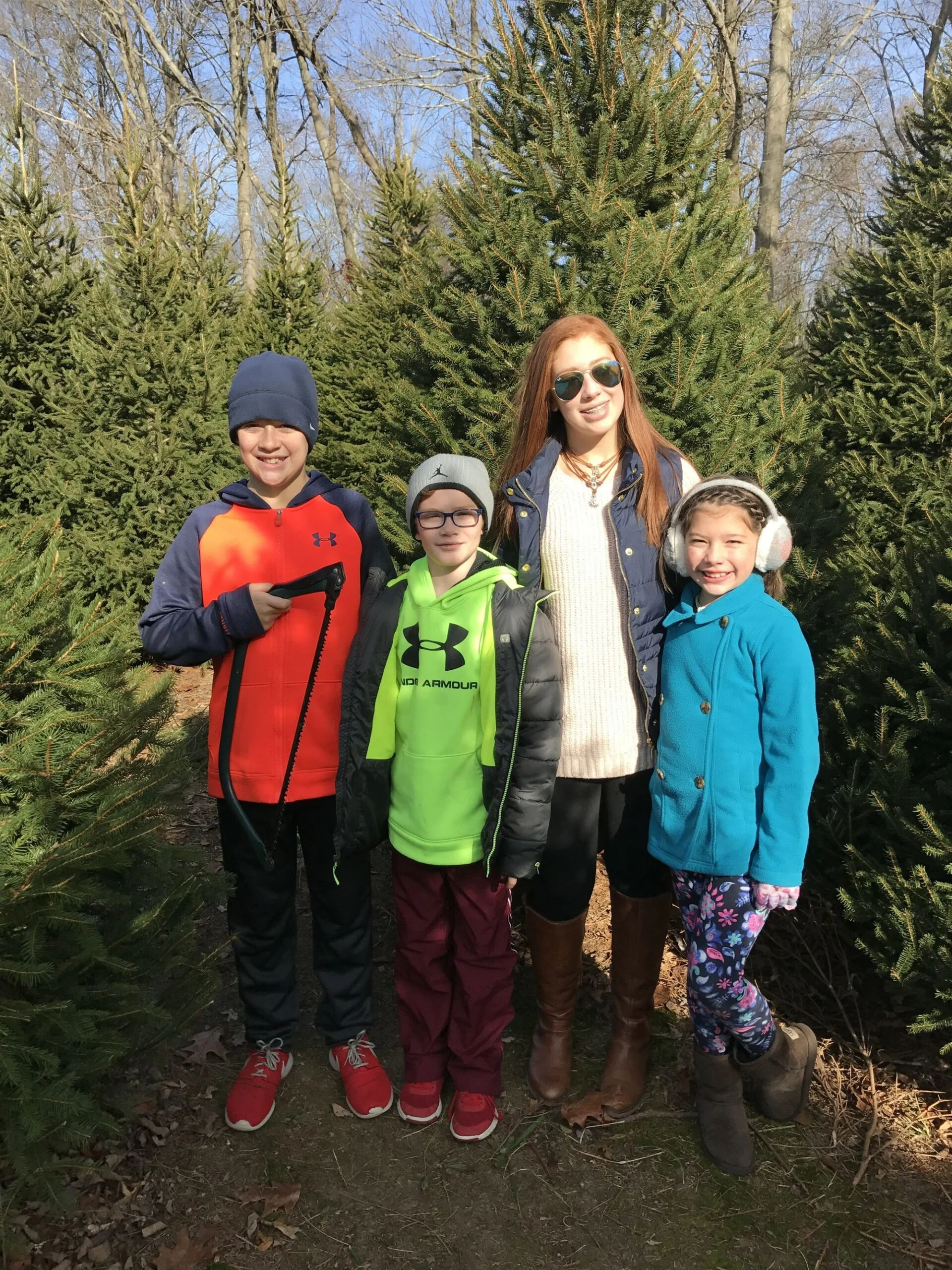 Cutting down our Christmas tree!