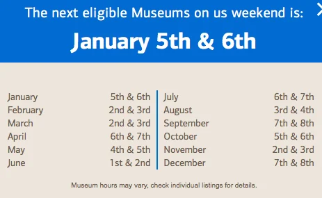 boa free museum days