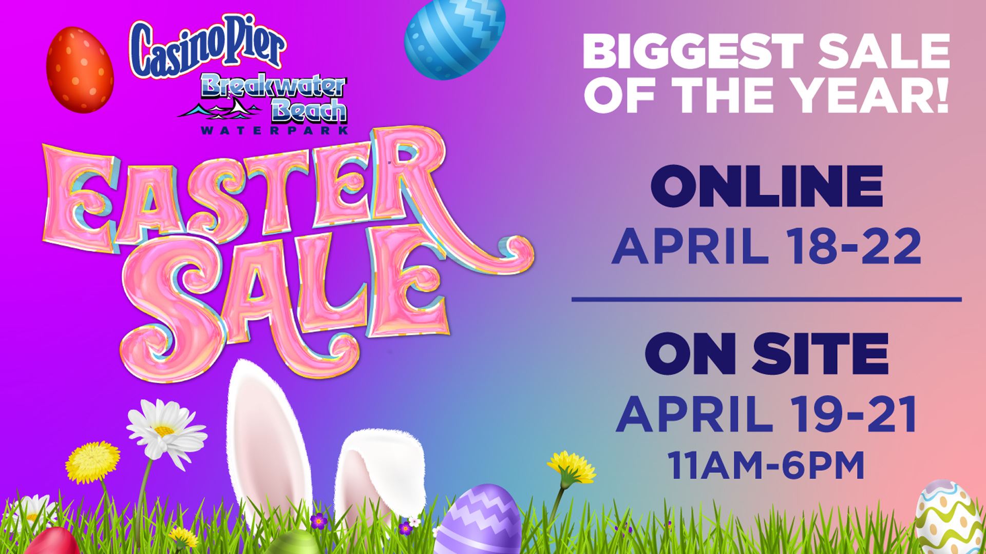 Casino Pier's BIGGEST Sale of the Year, April 1822