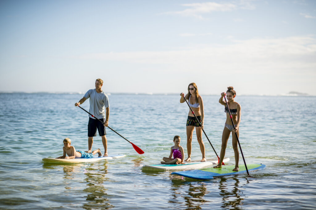 paddleboarding in NJ family