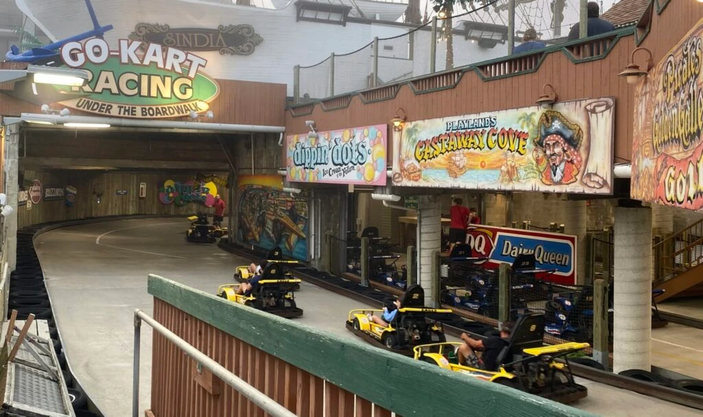 Ocean City boardwalk go kart nj mom