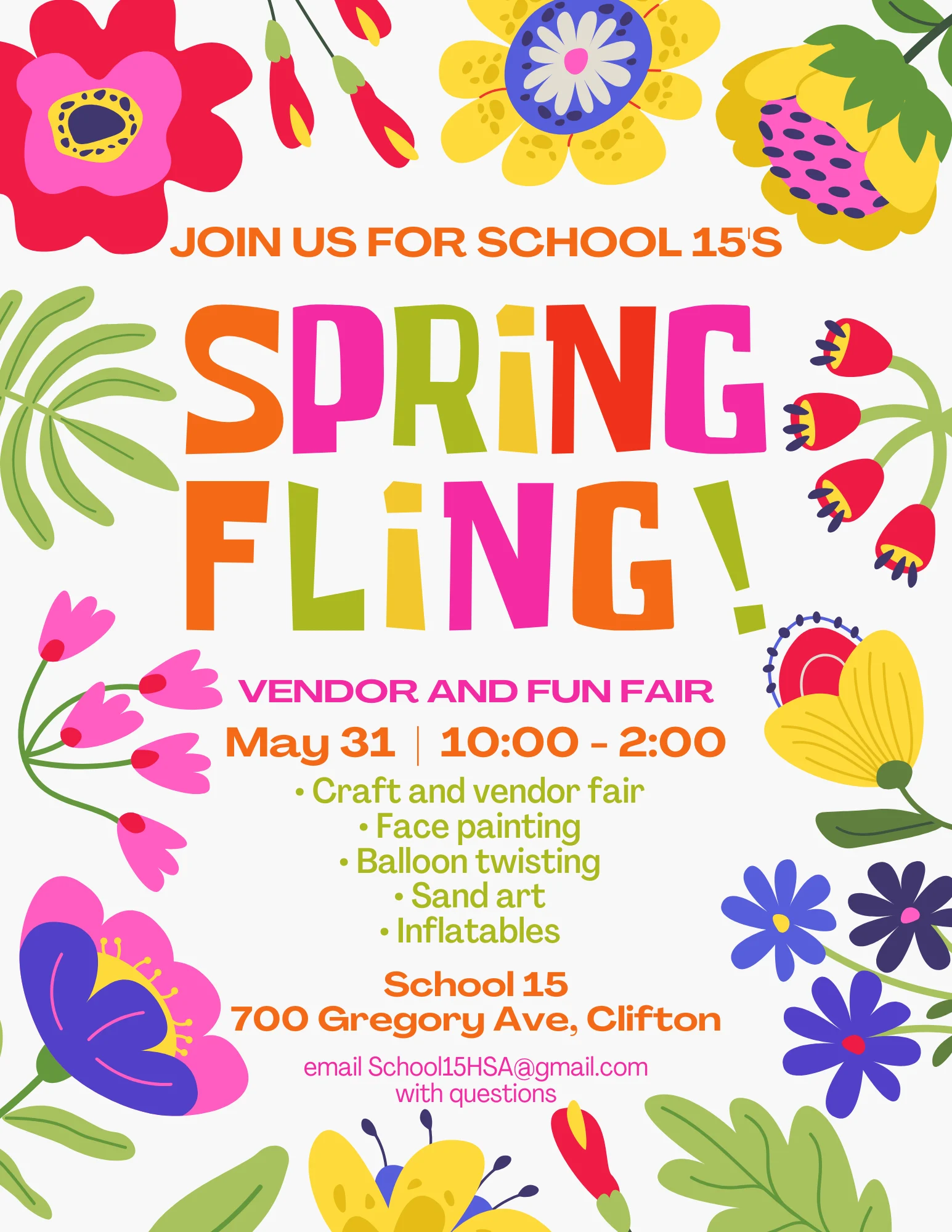 SPRING FLING Vendor and Fun Fair