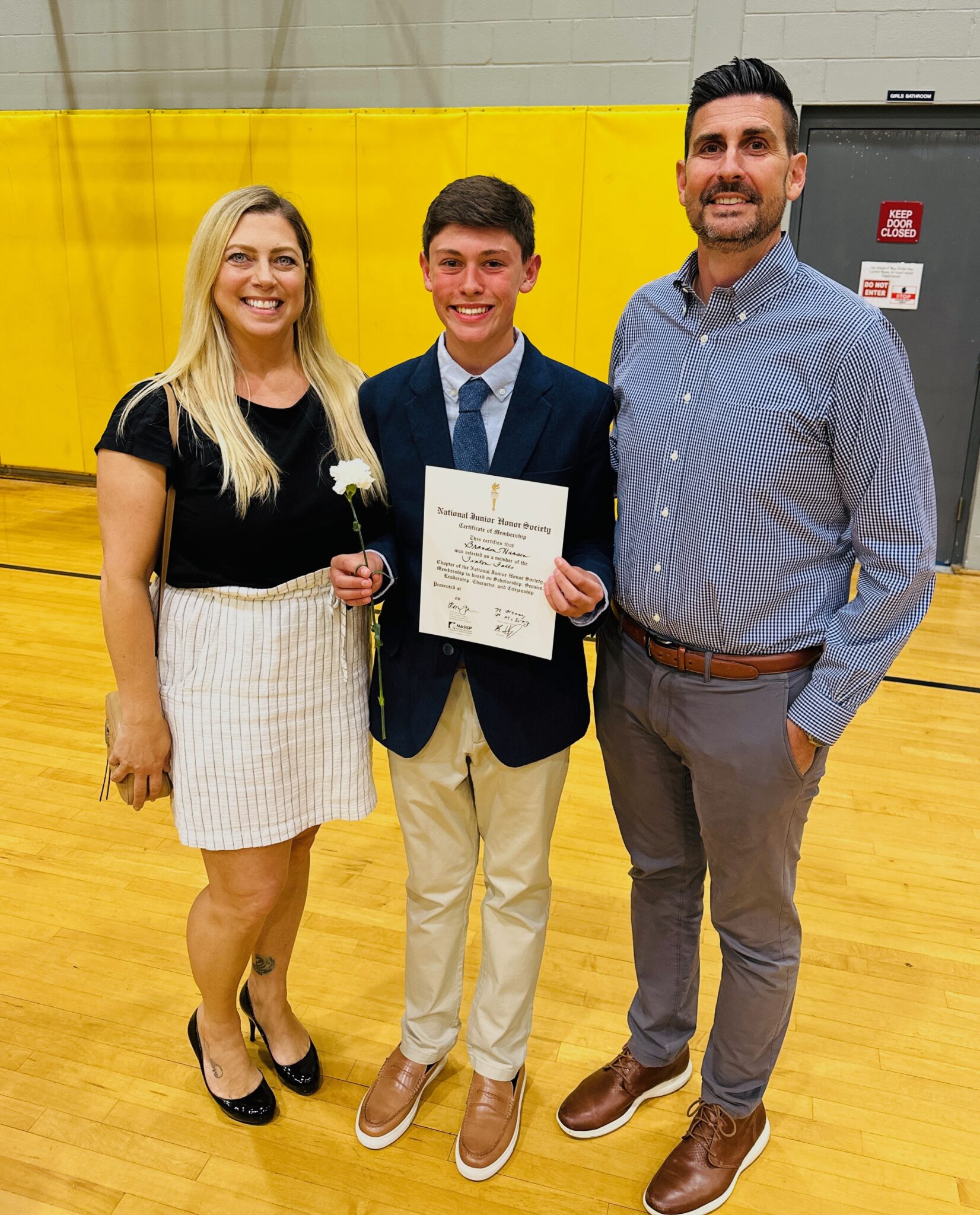 Mary Brandon Ryan NJHS Induction