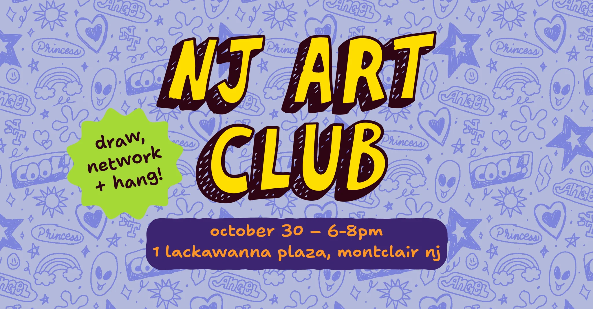 nj art club october date banner