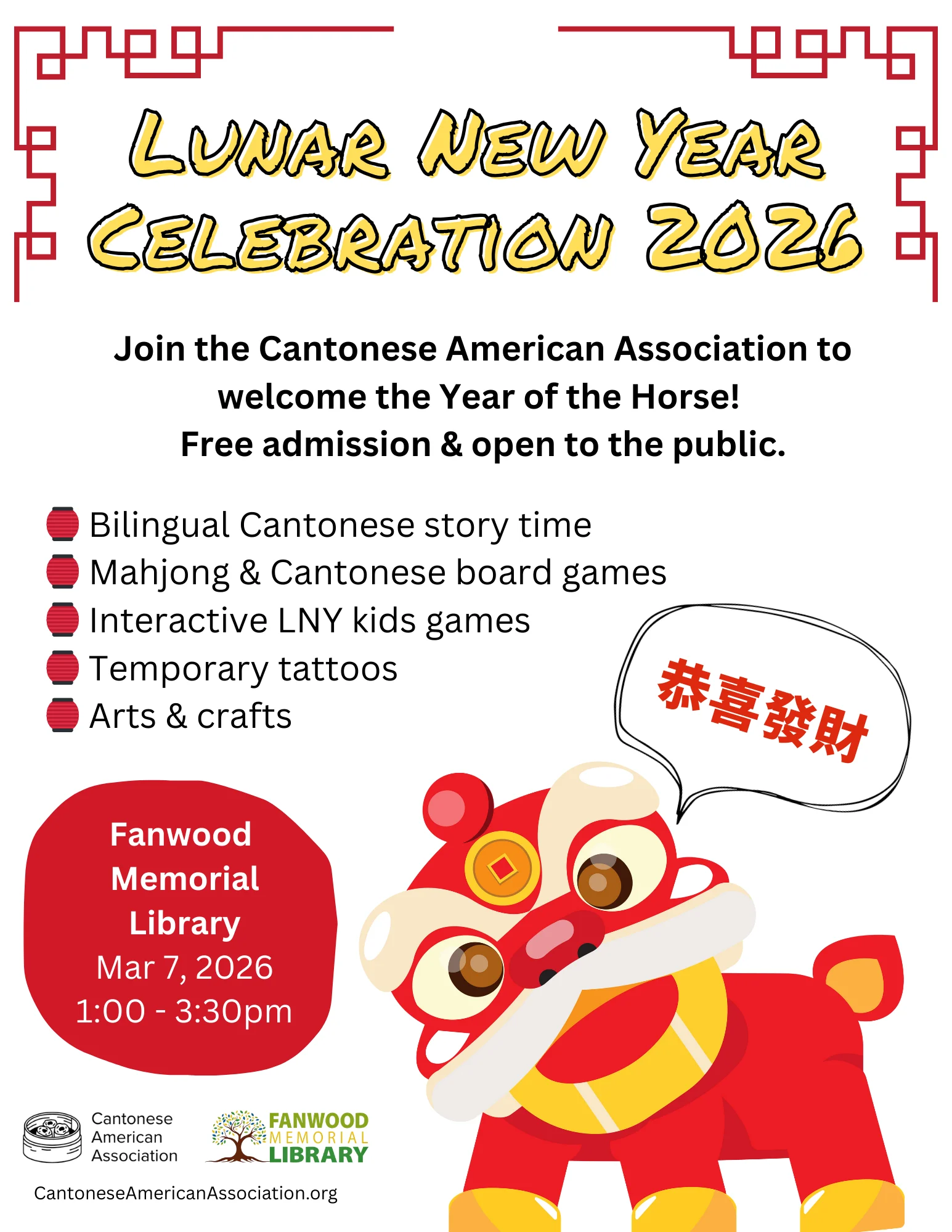 CAA – Chinese New Year Celebration 2026 Flyer