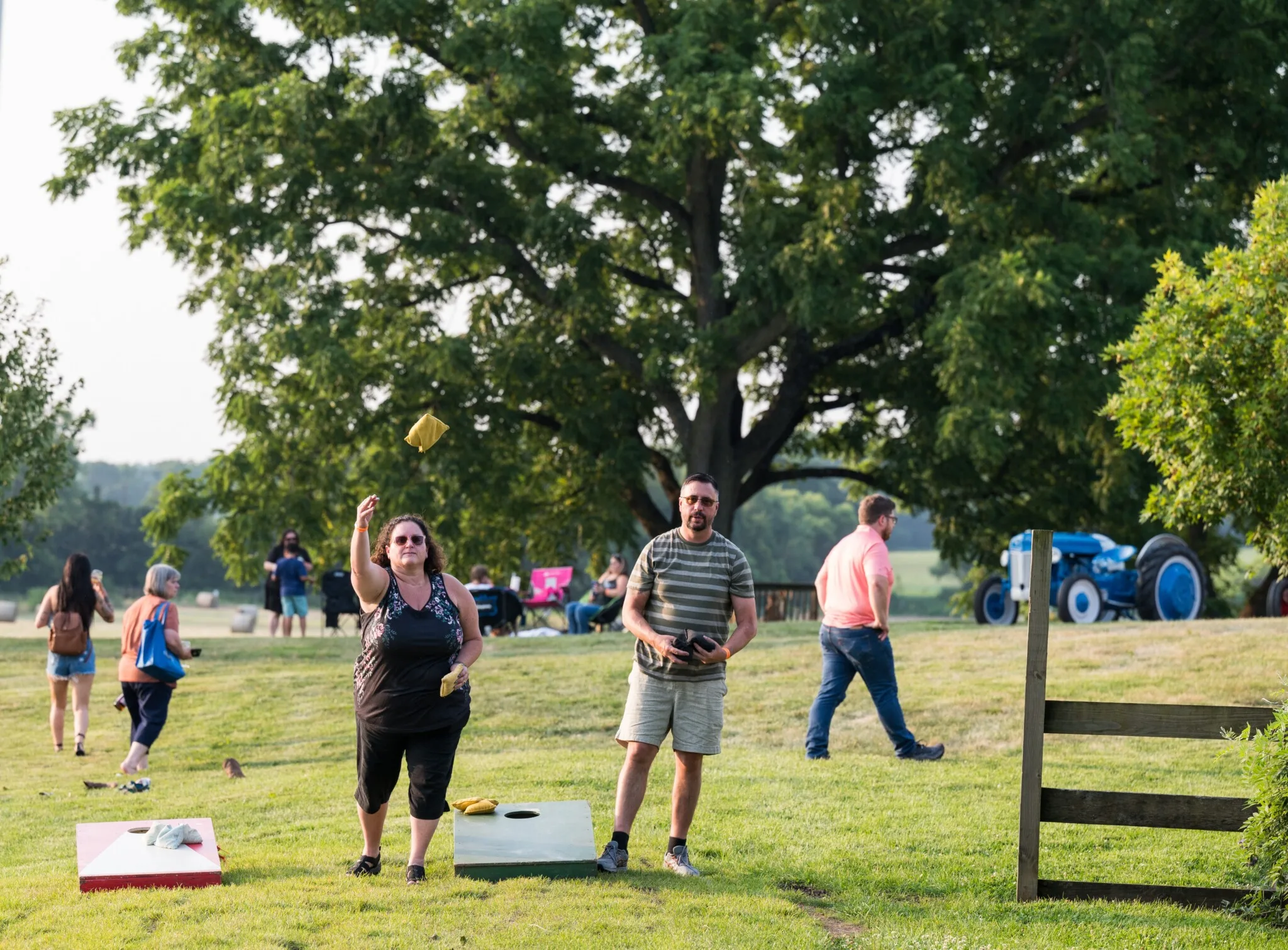 Johnson's Locust Hall Farm corn hole nj mom